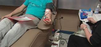 person giving blood